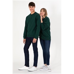 Erkek Koyu Yeşil Basic Sweatshirt