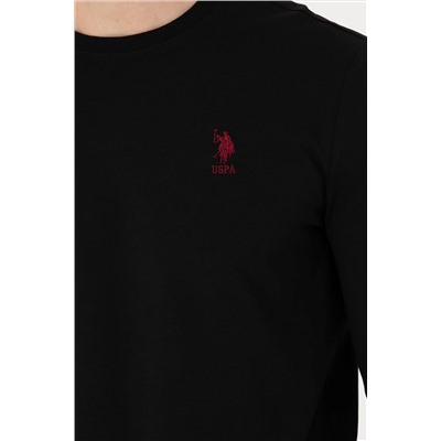 Erkek Siyah Basic Sweatshirt