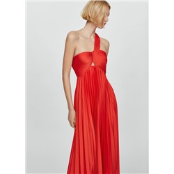 Vestido asimétrico plisado