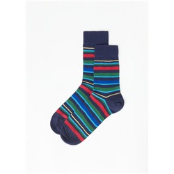 Kurze Herrensocken mit Streifenmotiv