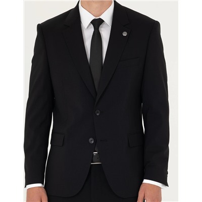 Siyah Slim Fit Takım Elbise