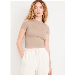 Fitted Seamless Ribbed T-Shirt