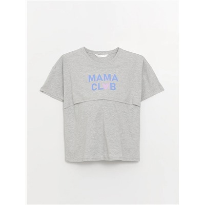 LC Waikiki Bisiklet Yaka Baskılı Kısa Kollu Hamile Pijama Takımı, LCW DREAM                                            
                                            Bisiklet Yaka Baskılı Kısa Kollu Hamile Pijama Takımı