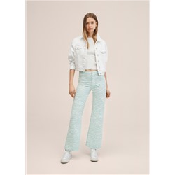 Pantalón recto estampado ondas