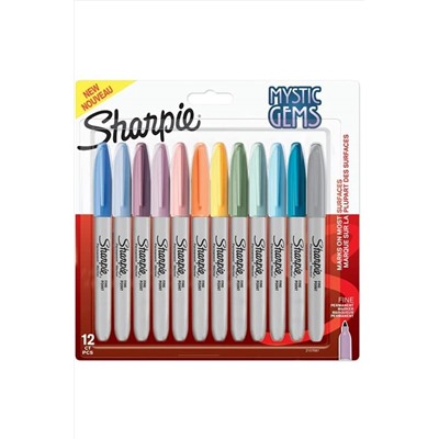 Sharpie Fine Permanent Markör, Mystic Gems, 12'li Paket KLCSHOP1045578