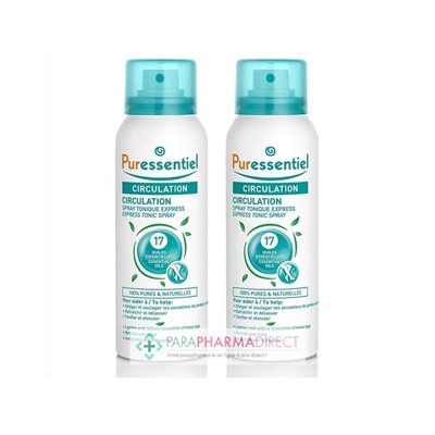 Puressentiel Circulation Spray Tonique Express 2x100 mlLot  × 2