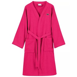 Lacoste Home Logo Patch 100% Cotton Pique Bath Robe