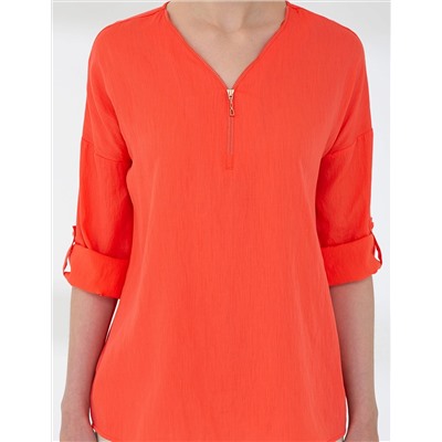 Nar Çiçeği Comfort Fit Uzun Kollu Gömlek