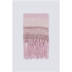 Bufanda cuadros rosas y crudos