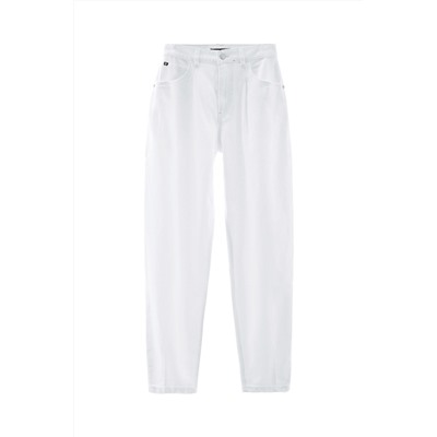 Pantalón recto Blanco
