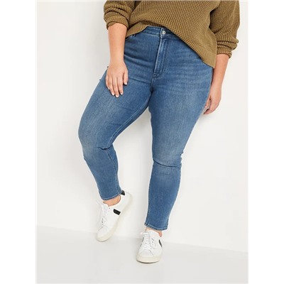 High-Waisted Medium-Wash Super Skinny Jeans for Women