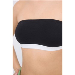 Sujetador bandeau copas extraíbles negro