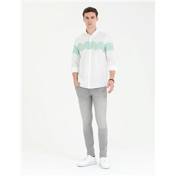 Açık Yeşil Regular Fit Uzun Kollu Gömlek