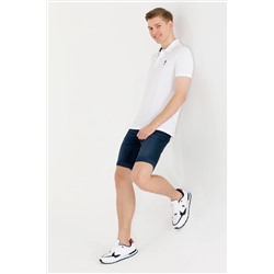 Erkek Beyaz Basic Polo Yaka Tişört