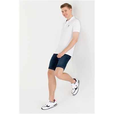 Erkek Beyaz Basic Polo Yaka Tişört