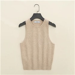 Трикотажный топ в нежном цвете хаки  MANG*O