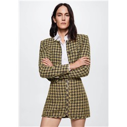 Chaqueta tweed botones joya -  Mujer | MANGO OUTLET Melilla