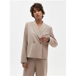 Укороченный двубортный жакет AVEM со светоотражающей печатью