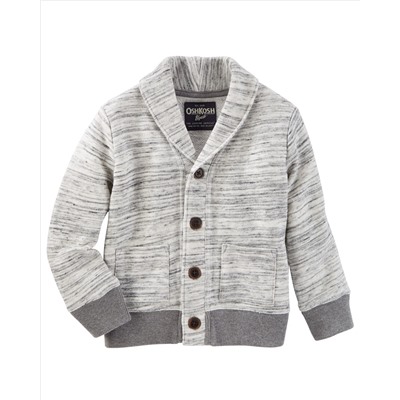 Space Dye Shawl Collar Cardigan