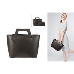 Bolso de piel y neceser Rita Negro