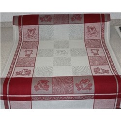 Полотенце жаккардовое "Лягушки"-красн. 50*70 см. п/лен