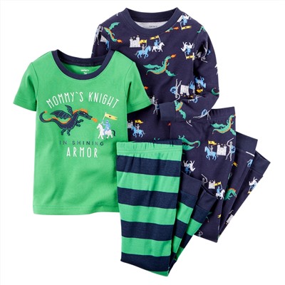 4-Piece Snug Fit Cotton PJs