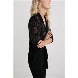 Mono largo de viscosa print floral