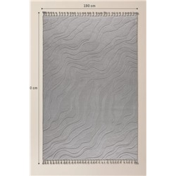 Pluie Rölyef Halı - Gri - 190x290 cm