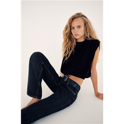 PLEATED COTTON T-SHIRT