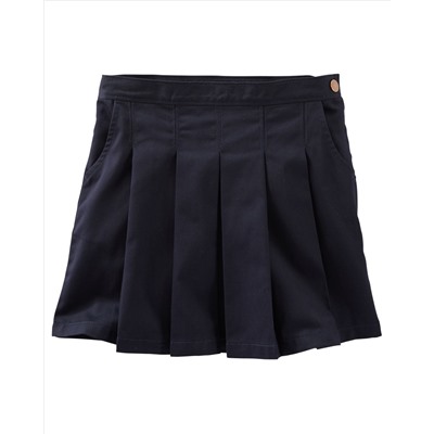 Pleated Twill Uniform Skirt