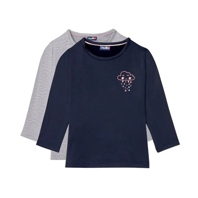 LUPILU® Kleinkinder Langarmshirts Mädchen, 2 Stück