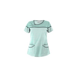 UA Sassy Stripes Cool Blue Scrub Top