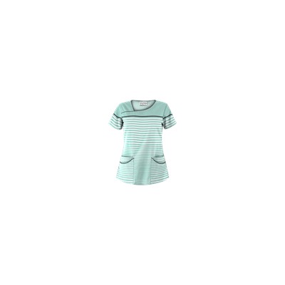 UA Sassy Stripes Cool Blue Scrub Top