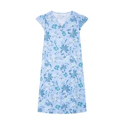 Camisón midi 100% algodón estampado flores
