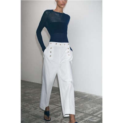 ZW COLLECTION BUTTON TROUSERS