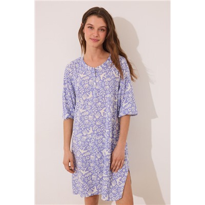 Camisola viscosa lila estampado
