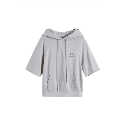 Sudadera de manga corta Gris claro
