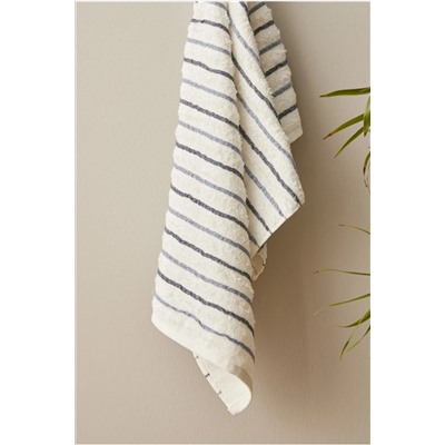 Karaca Home Young Denim Blue Striped Yüz Havlusu 50x90 Cm Beyaz 200.22.14.0246