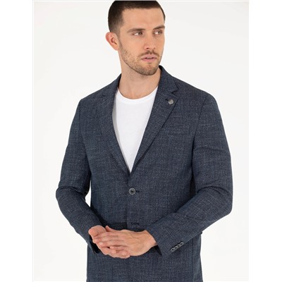 Lacivert Slim Fit Blazer Ceket