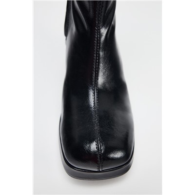 PLATFORM HIGH-HEEL ANKLE BOOTS