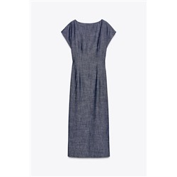 MIDI DRESS WITH GOLD APPLIQUÉ