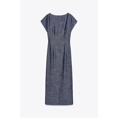 MIDI DRESS WITH GOLD APPLIQUÉ