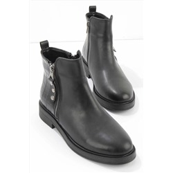 Bambi Siyah Kroko Kadın Bot & Bootie K02826011309