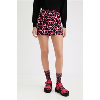 Minifalda slim círculos