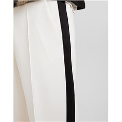 Interlock trousers with side stripes