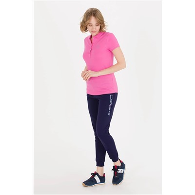 Kadın Pembe Basic Polo Yaka Tişört