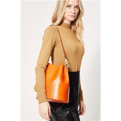 Bolso saco de piel Bruna Camel