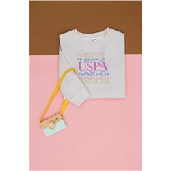 Kız Çocuk Taş Bisiklet Yaka Sweatshirt