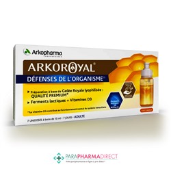 ArkoPharma ArkoRoyal Défenses de l'Organisme Adultes Goût Orange 7 unidoses