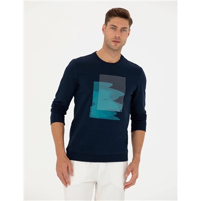 Lacivert Regular Fit Sweatshirt